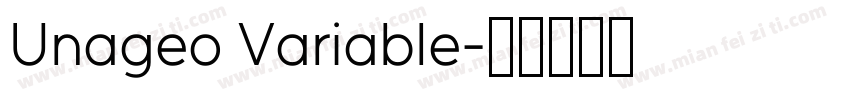 Unageo Variable字体转换